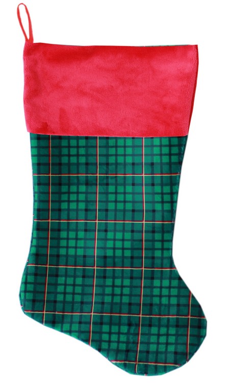 Green Plaid Christmas Stocking